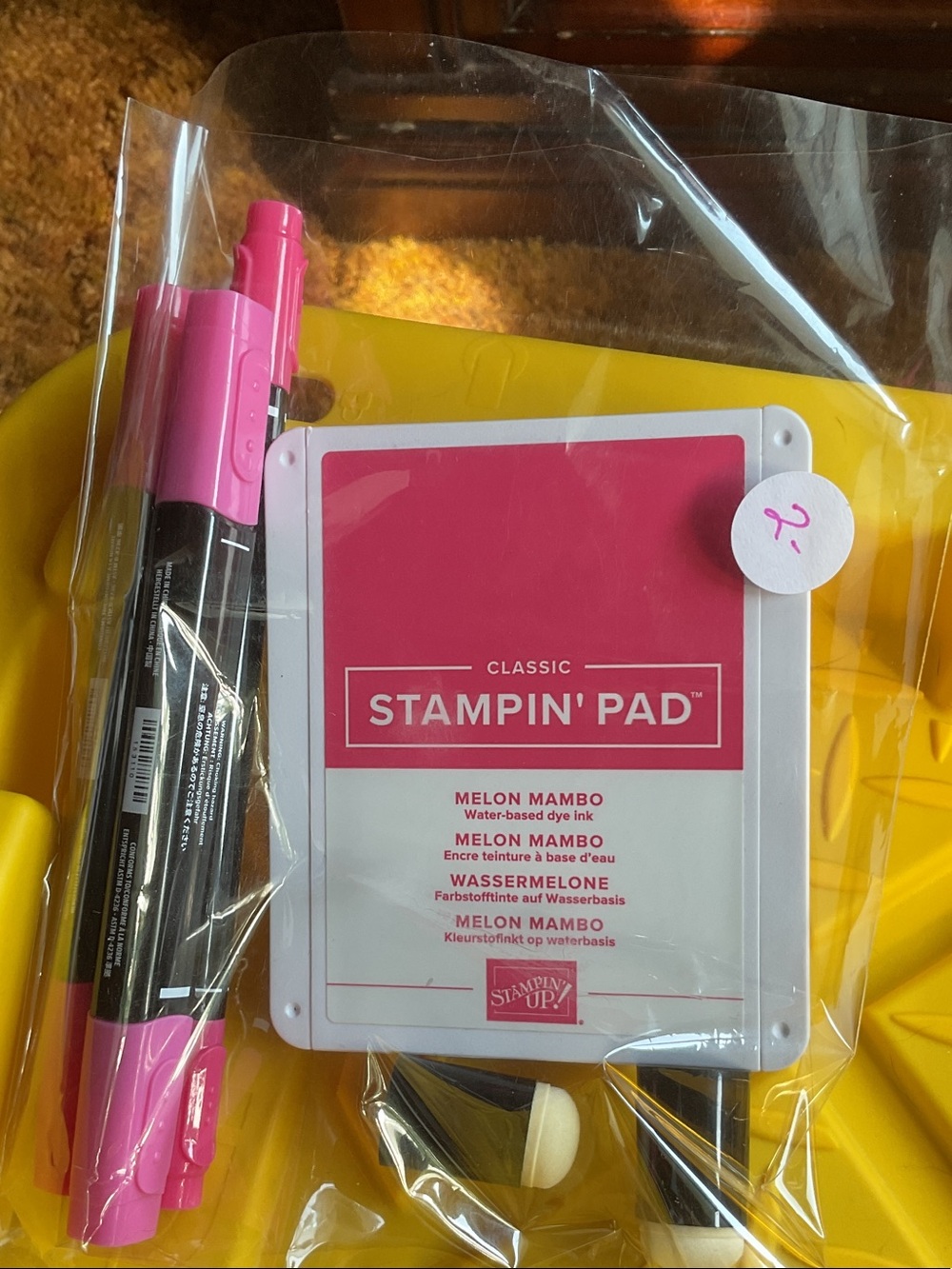 Stampin' Up! Classic Stampin' Pad & Matching Marker Set in Melon Mambo Pink